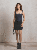 Twist Indigo Corset